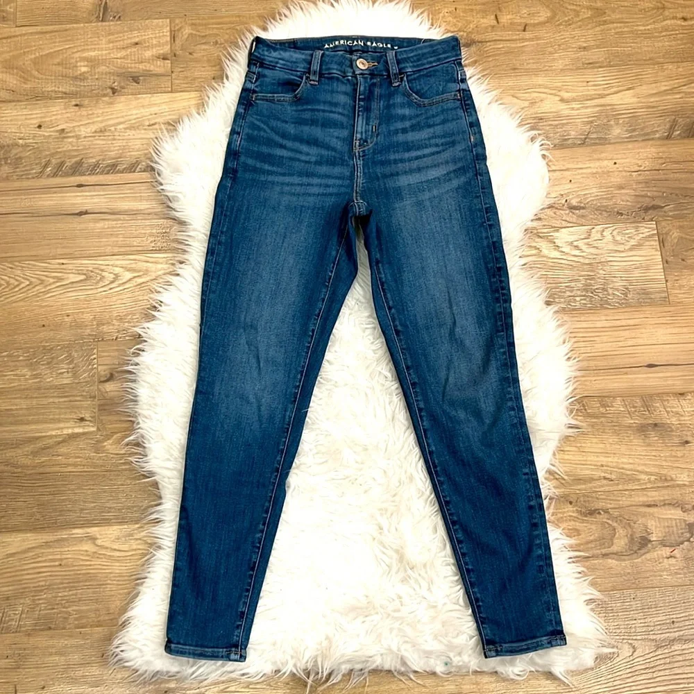 American Eagle Outfitters Dark Blue Ankle Jeans